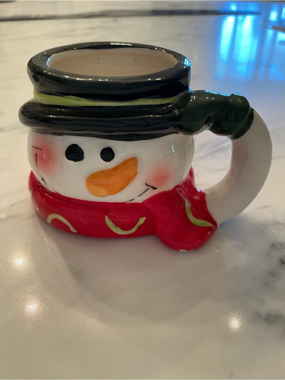 Festive Mini Ceramic Mug - Red Scarf